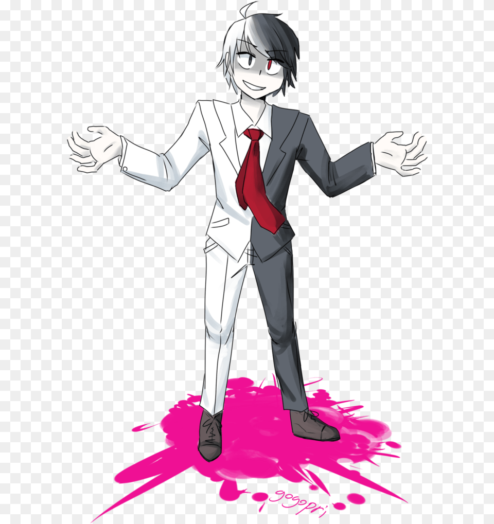 Human Monokuma By Gogopri Banner Black Danganronpa Human Monokuma Fanart, Book, Comics, Publication, Adult Png