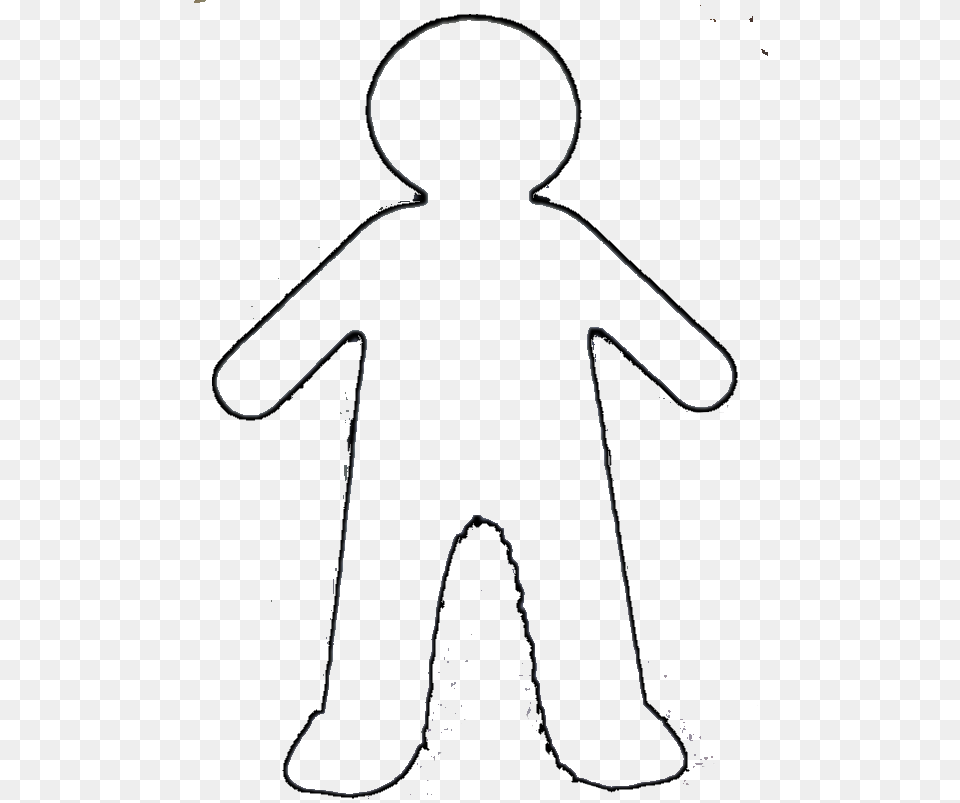 Human Outline Template Of A Boy, Silhouette Free Png Download