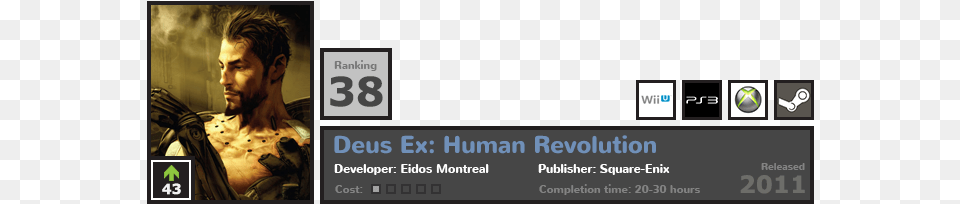 Human Revolution Is A Prequel To The Original Deus Deus Ex Human Revolution, Adult, Male, Man, Person Free Transparent Png