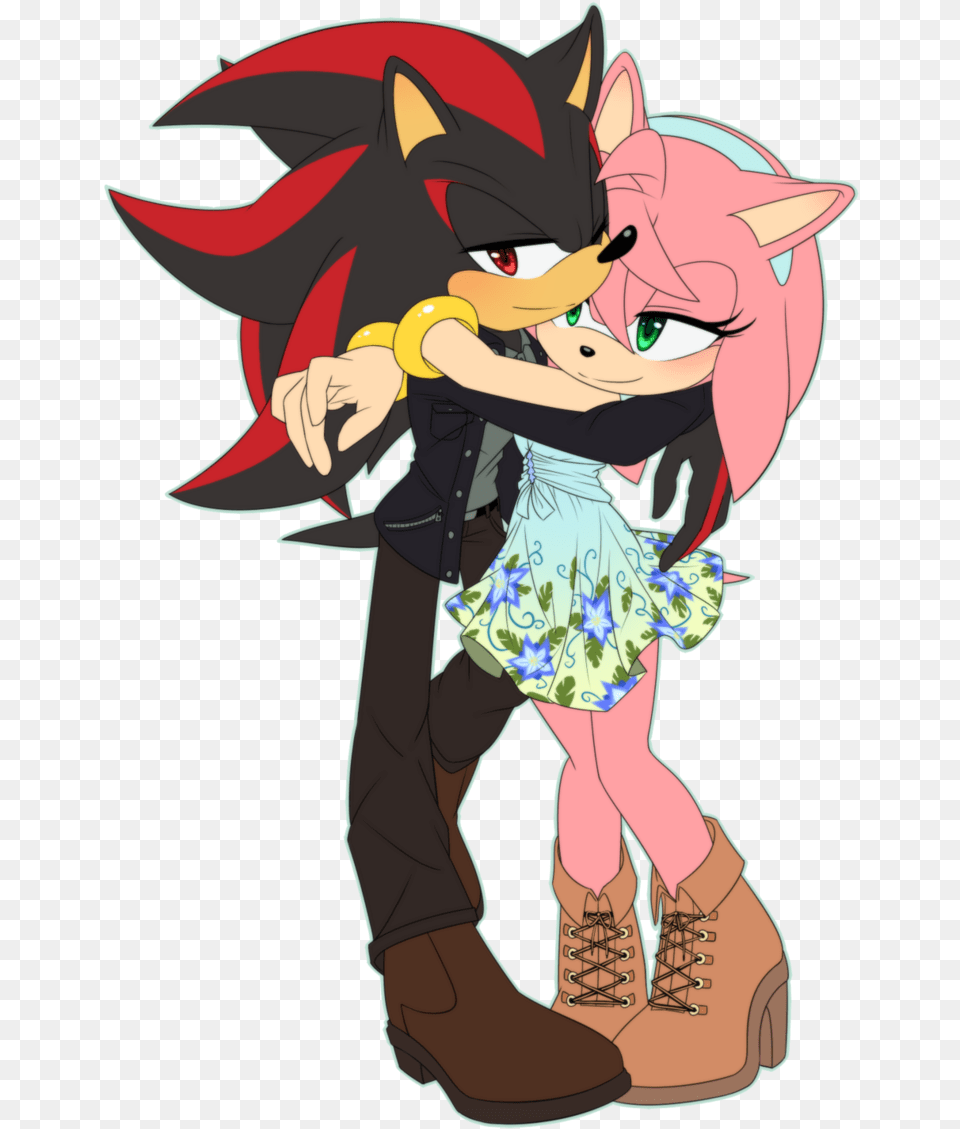 Human Shadow The Hedgehog And Amy Love Shadow X Amy Full Shadow Y Amy Rose, Book, Comics, Publication, Baby Free Transparent Png