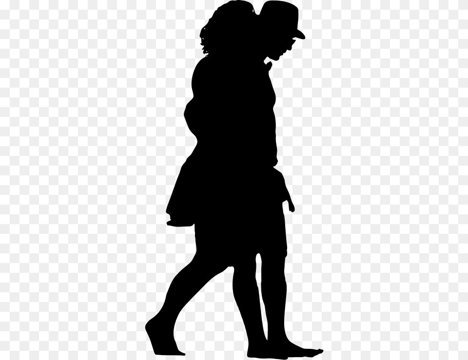 Human Silhouette Walking, Gray Free Transparent Png