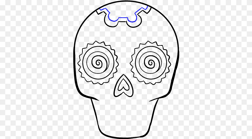 Human Skull Tutorial At Easy Skeleton Head Drawing Free Transparent Png