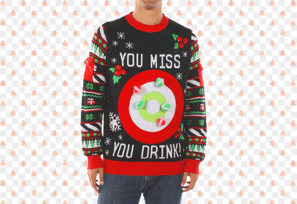 Human Target Christmas Ugly Sweater Ugly Christmas Funny Christmas Sweater, Clothing, Knitwear, Adult, Person Png Image