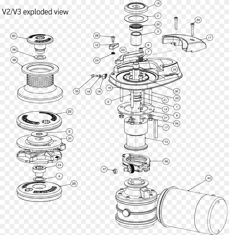 Human Top View Lewmar Windlass Parts, Gray Free Png