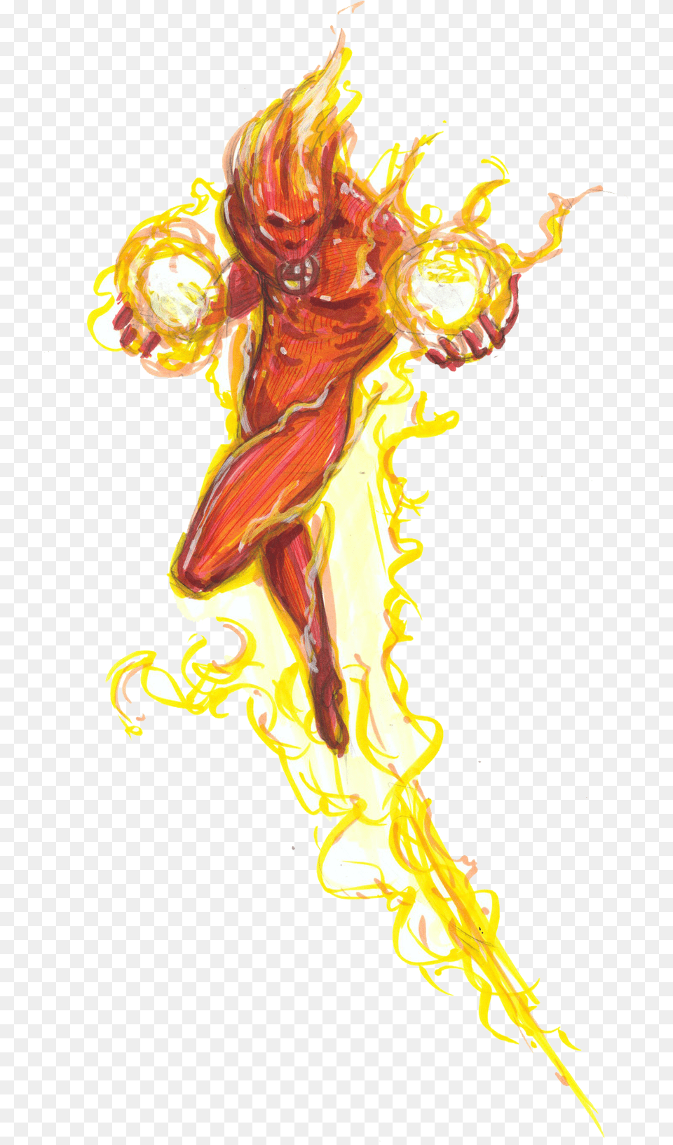 Human Torch Hd Human Torch Comic Drawing, Adult, Bride, Female, Person Free Transparent Png
