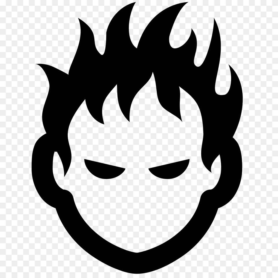 Human Torch Icon, Gray Png