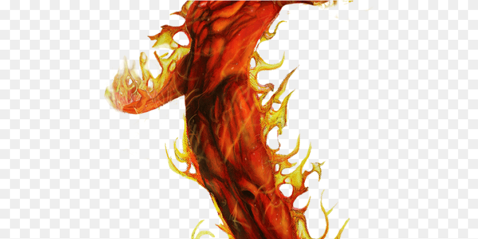 Human Torch Transparent Fantastic Four Human Torch, Dragon, Person Free Png