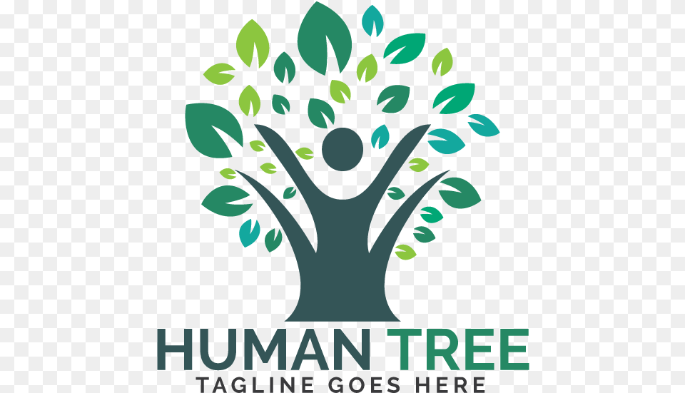 Human Tree Logo Design Tree Person Logo Inspiration, Art, Floral Design, Graphics, Green Free Png Download