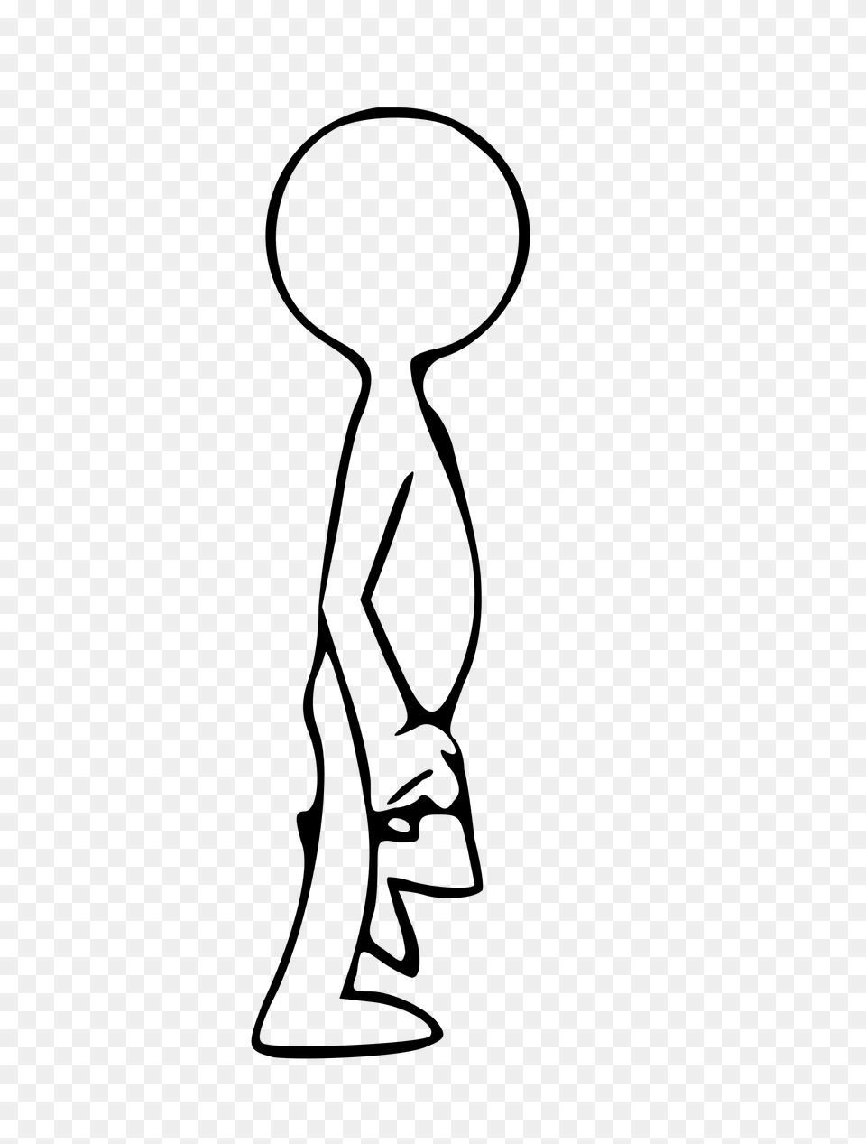 Human Walking Cliparts, Gray Free Png