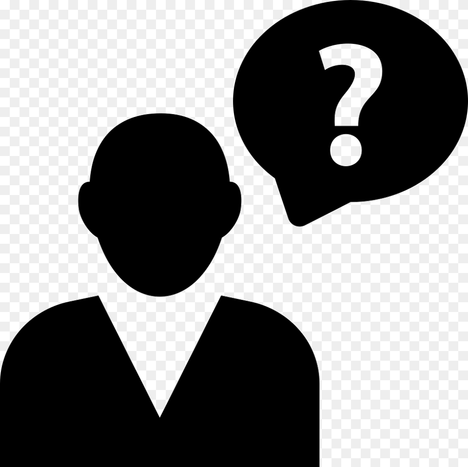 Human With Question Mark, Silhouette, Stencil, Adult, Male Free Transparent Png