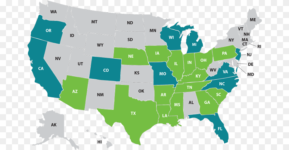 Humana Achieve Coverage Map Map Of Red And Blue States 2019, Chart, Plot, Atlas, Diagram Free Png Download