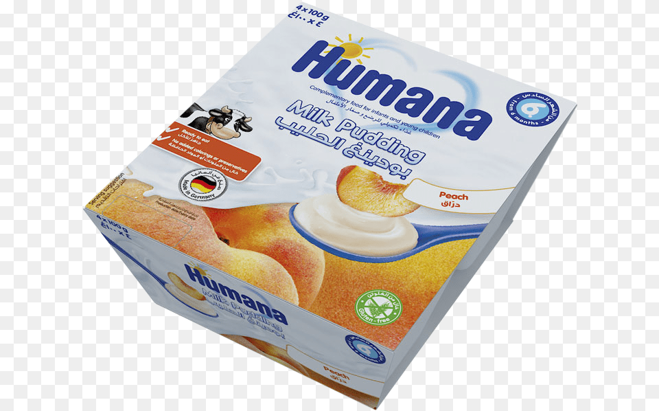 Humana Milk Pudding Peach, Food, Person Free Png Download