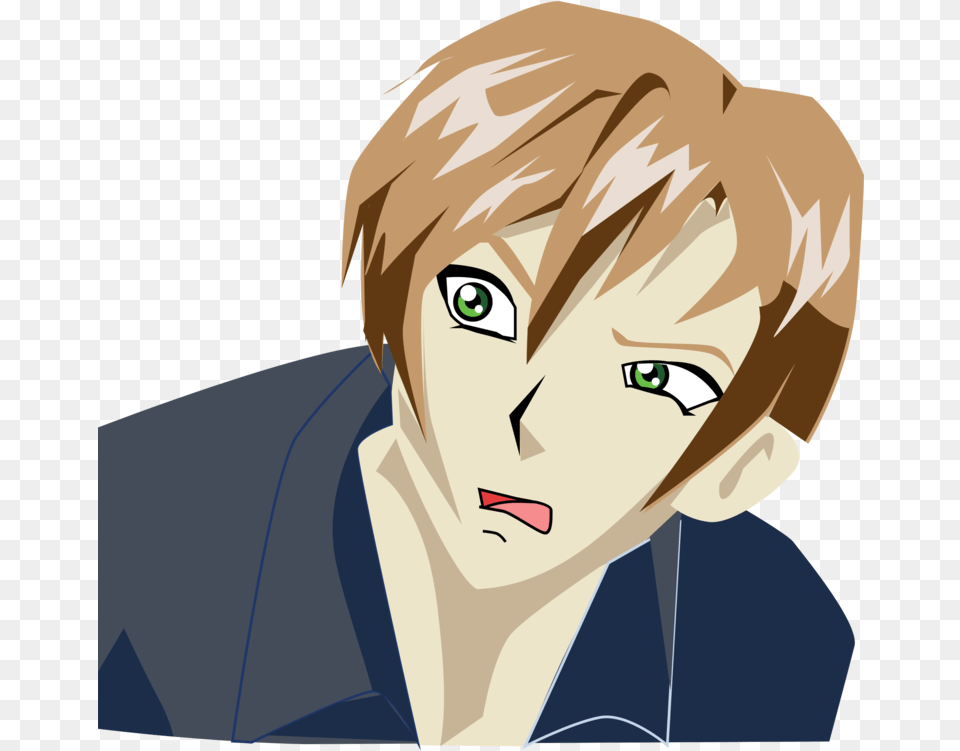 Humangirleye Clipart Royalty Svg Confused Anime Boy, Publication, Book, Comics, Adult Free Png