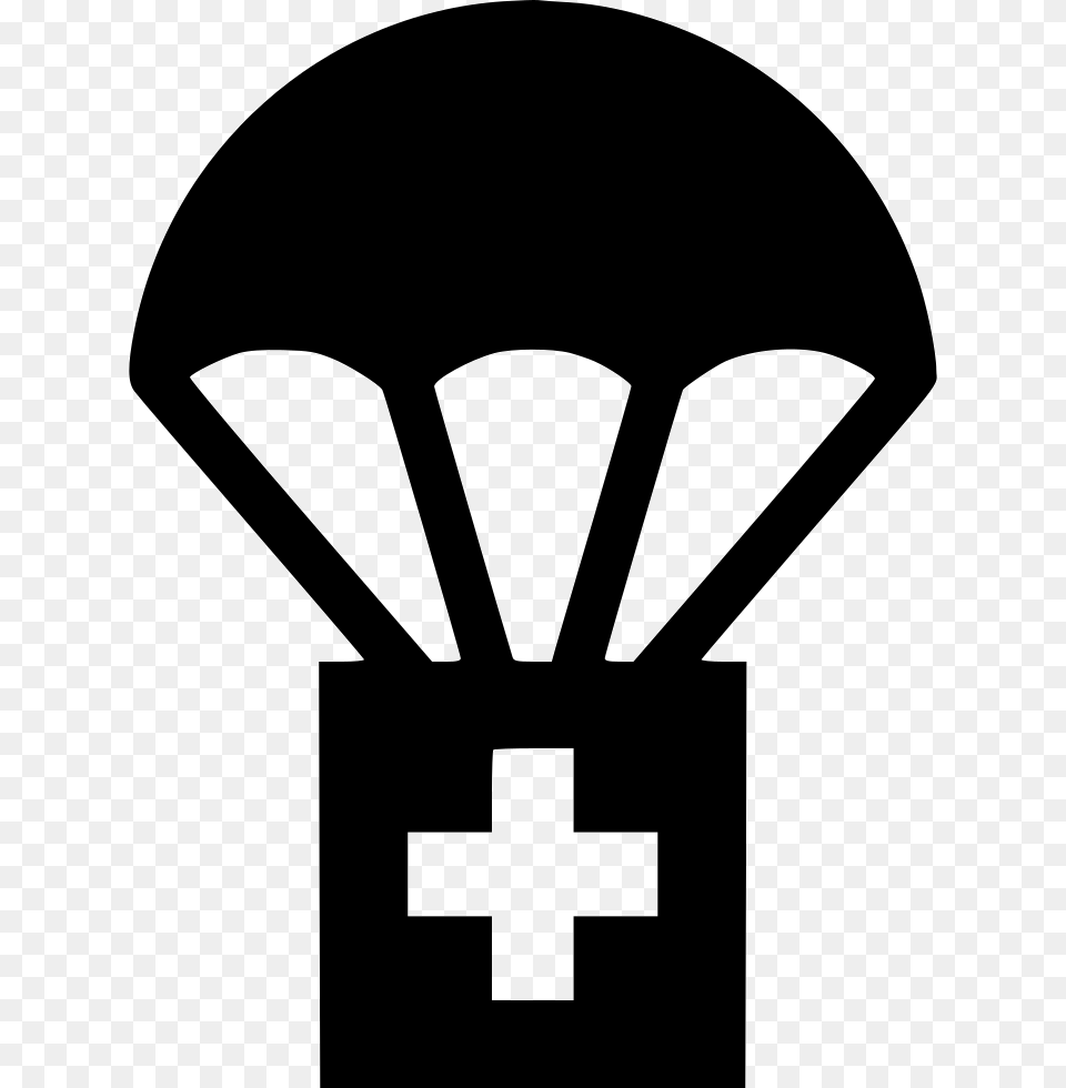 Humanitarian Assistance The Parachute Sending Humanitarian Cross, Stencil, First Aid Png Image