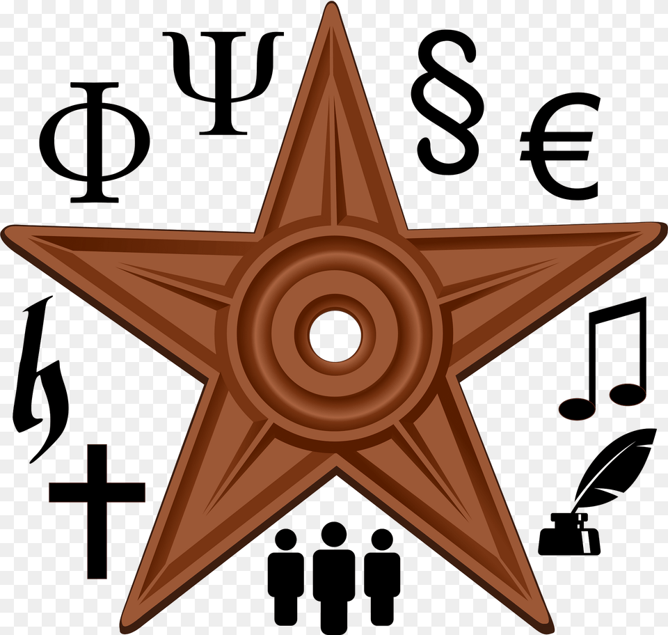 Humanities Barnstar Clipart, Symbol, Star Symbol, Cross Free Transparent Png