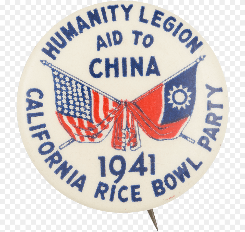 Humanity Legion Aid To China Event Button Museum Emblem, Badge, Logo, Symbol, Flag Free Transparent Png