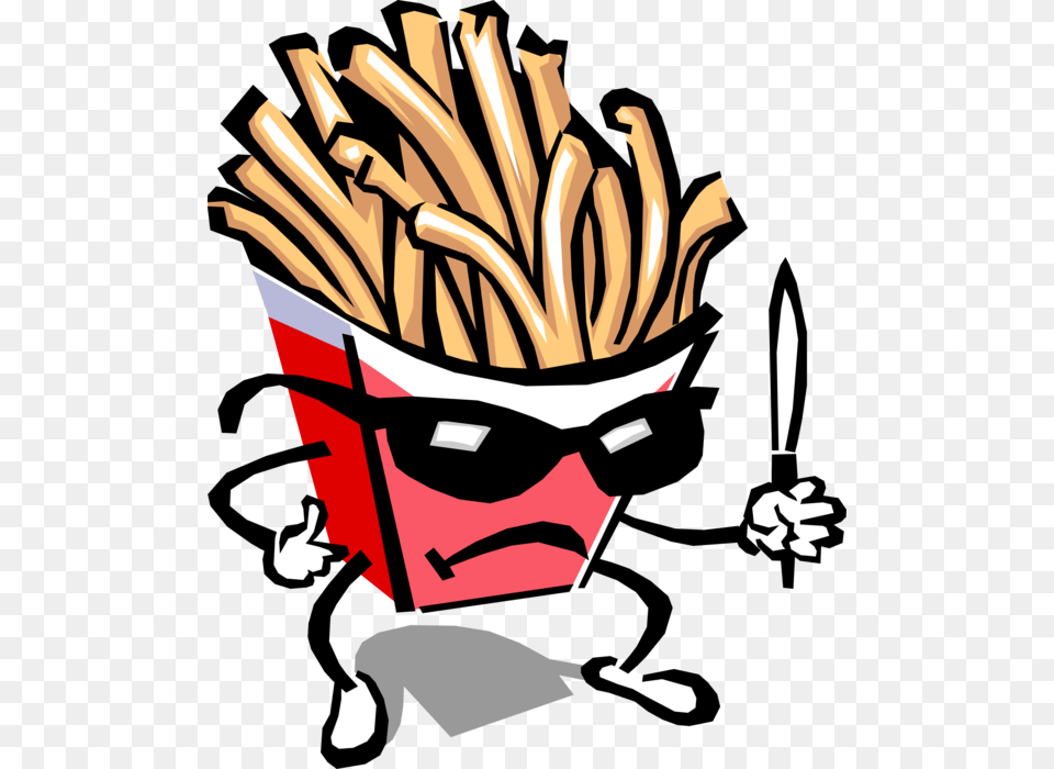Humanoid French Fry Guy With Sunglasses, Food, Fries, Festival, Hanukkah Menorah Free Png