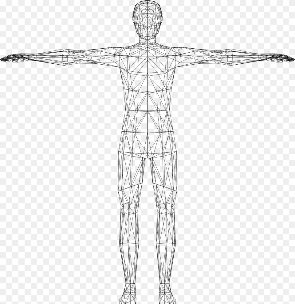 Humans Clipart Wireframe Clipart Human Body, Gray Png