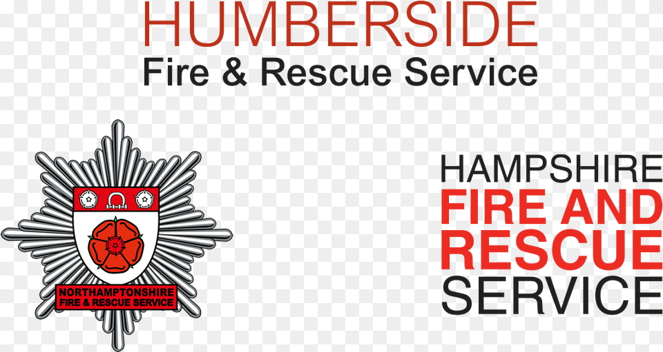 Humberside Northamptonshire And Hampshire Fire Service Hampshire Fire And Rescue Service, Logo, Symbol, Advertisement, Text Png Image