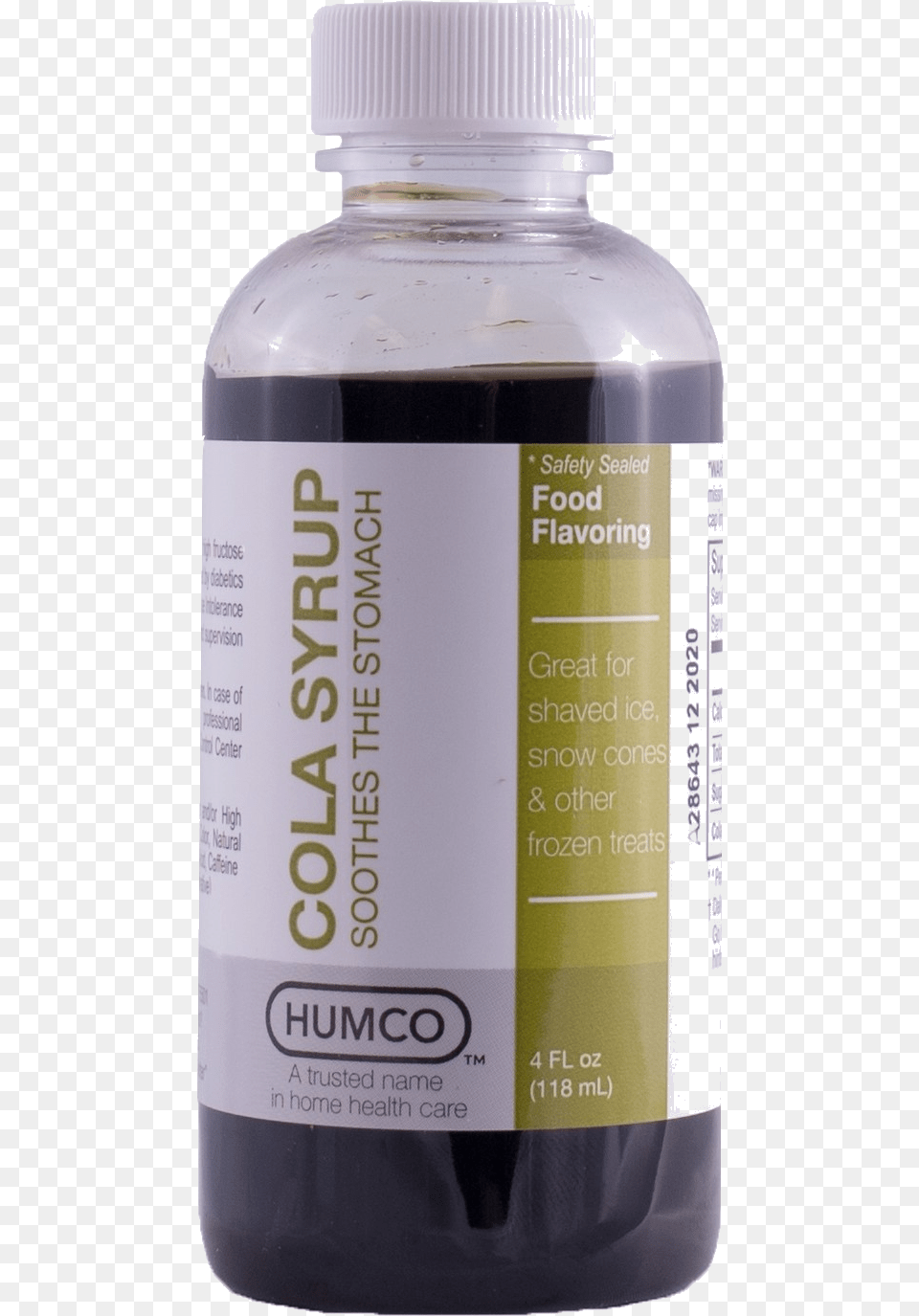 Humco Cola Syrup 4 Oz, Food, Seasoning, Astragalus, Bottle Png Image