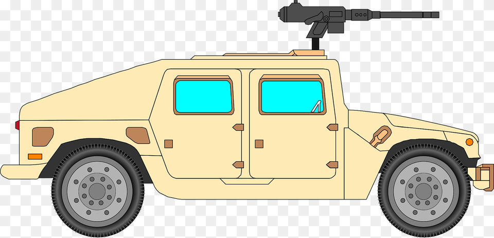 Hummer With A Mounted Gun Clipart, Machine, Wheel, Car, Transportation Png