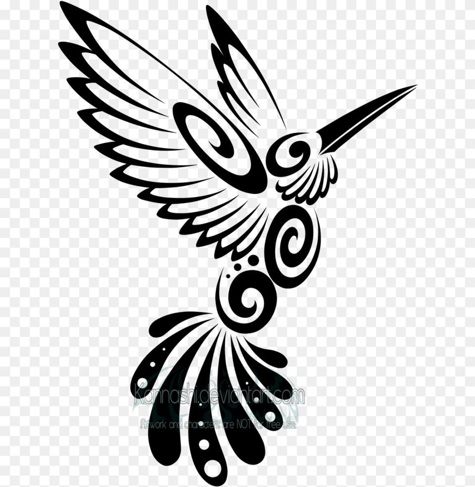 Hummingbird And Flower Banner Royalty Library Tribal Hummingbird Black And White Clipart, Text Png