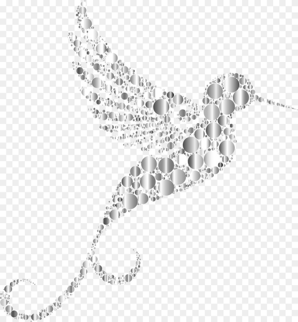 Hummingbird Black And White Clipart Illustration, Accessories, Jewelry, Necklace Free Png