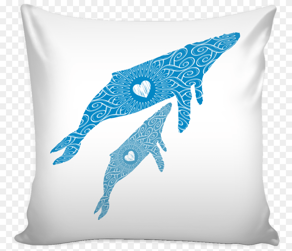 Humpback Whale Mama And Baby 16 X 16 Pillow Pitbull Yoga, Cushion, Home Decor Free Png