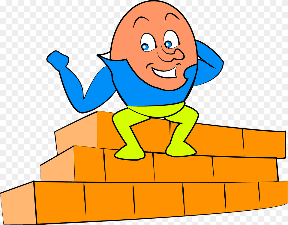 Humpty Dumpty Clipart, Baby, Person, Cartoon, Brick Png