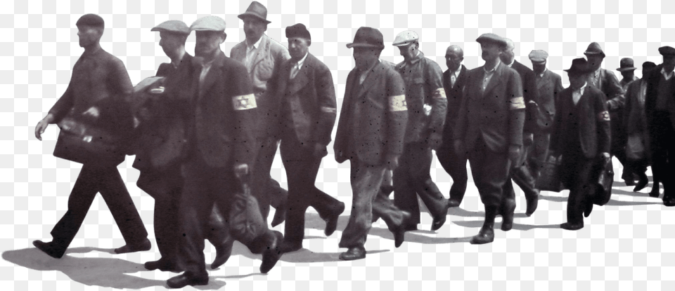 Hungarian Jewish Men Forced To March In The Munkaszolglat Military Officer, Walking, Clothing, Coat, Person Free Transparent Png