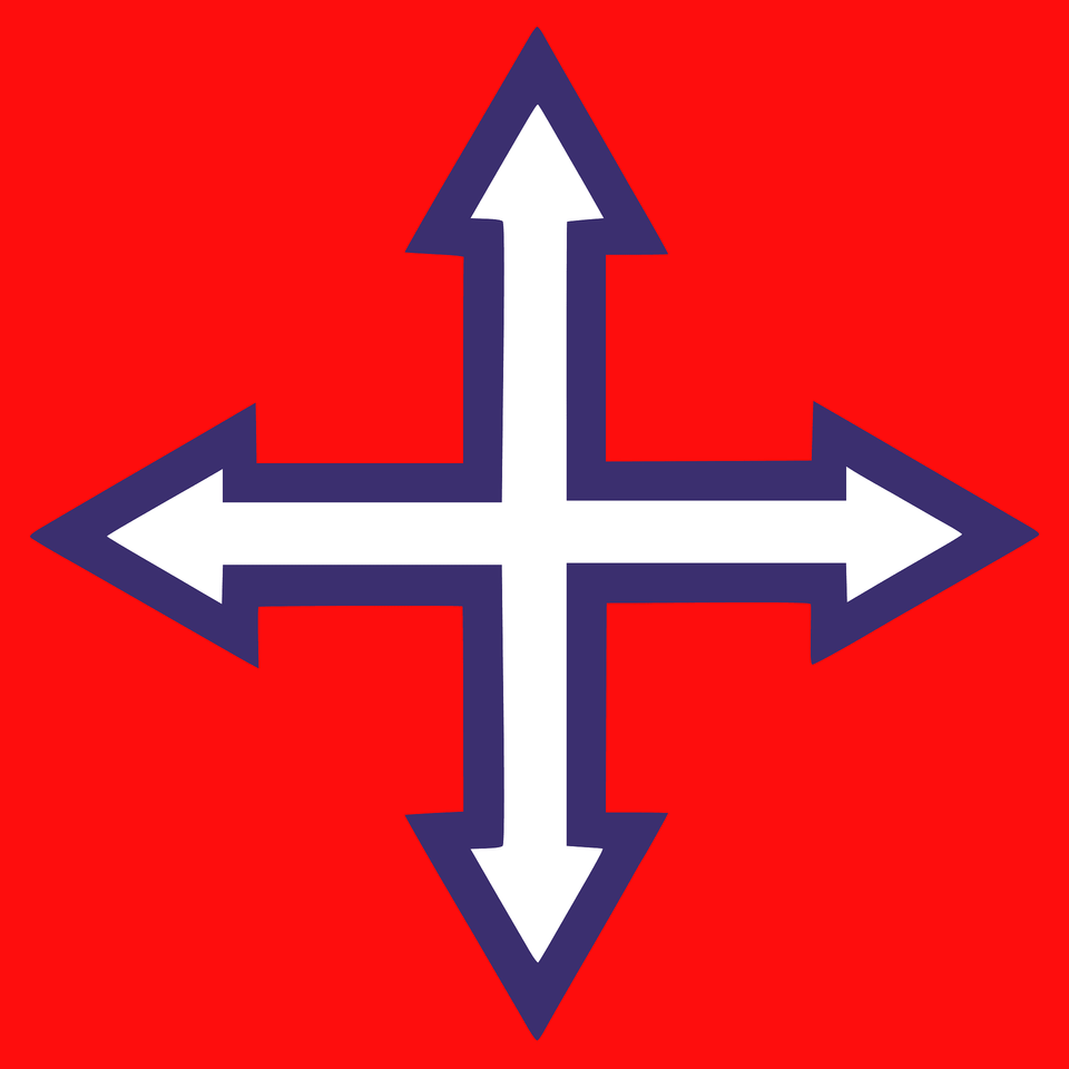 Hungary Arrow Cross Red White Blue Clipart, Symbol, Star Symbol, First Aid Free Png