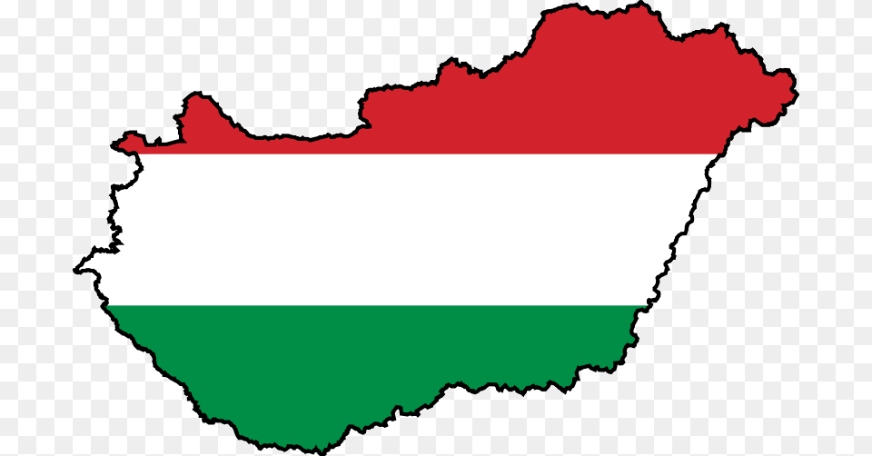 Hungary Flag Map Of Hungary With Flag, Chart, Plot, Dynamite, Weapon Free Transparent Png
