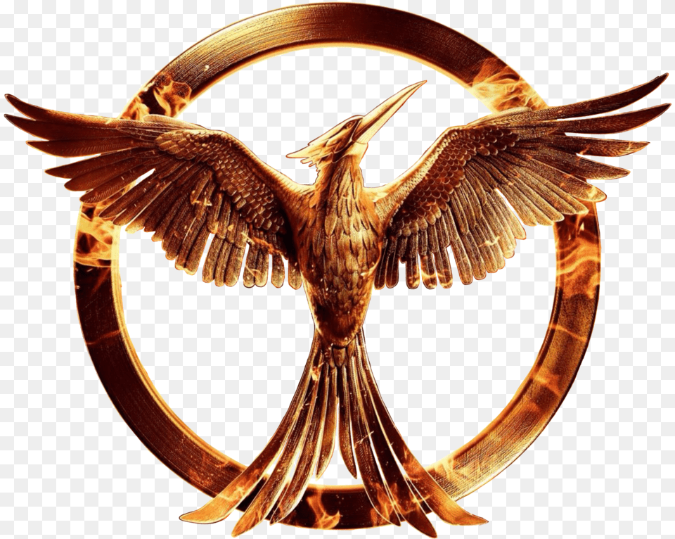 Hunger Games Logo Mockingjay, Bronze, Animal, Bird, Accessories Png Image