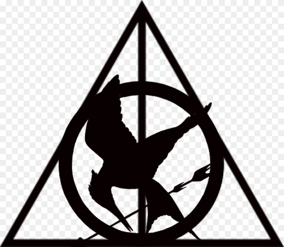 Hungergames Harrypotter Thehungerganes Deathlyhallows Harry Potter Hunger Games Percy Jackson, Triangle, Symbol Free Transparent Png