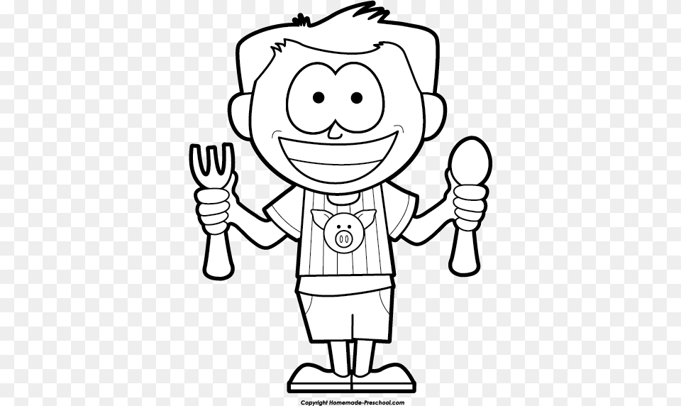 Hungry Clip Art Clipart Image Image Draw A Hungry Person, Cutlery, Animal, Bear, Mammal Free Png