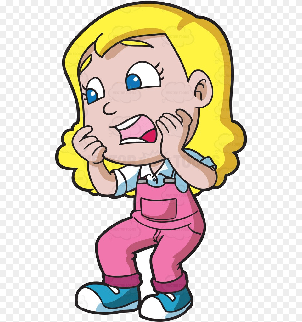 Hungry Face Girl Clipart Best On Transparent Shocked Girl Clipart, Baby, Person, Head, Book Free Png