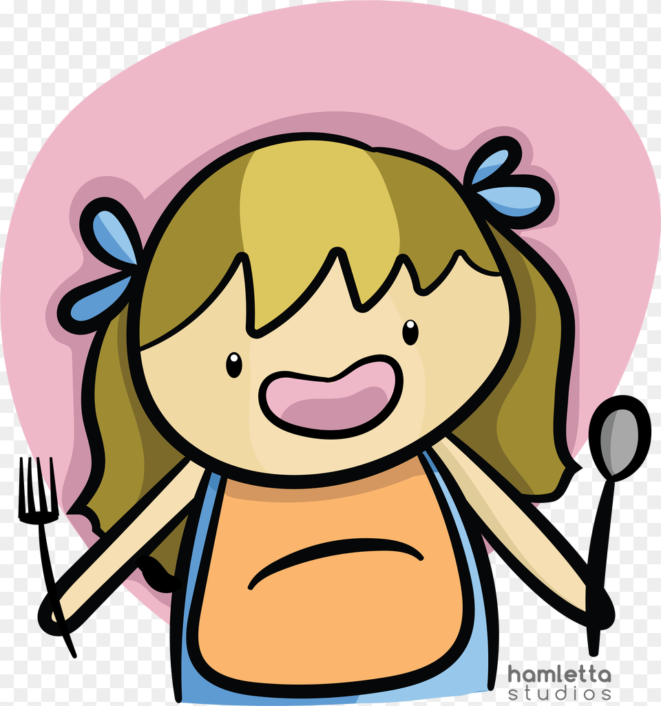 Hungry Girl Hungry Girl Cartoon Hungry Girl Cartoon Girl Hungry, Clothing, Hat, Baby, Person Free Png Download