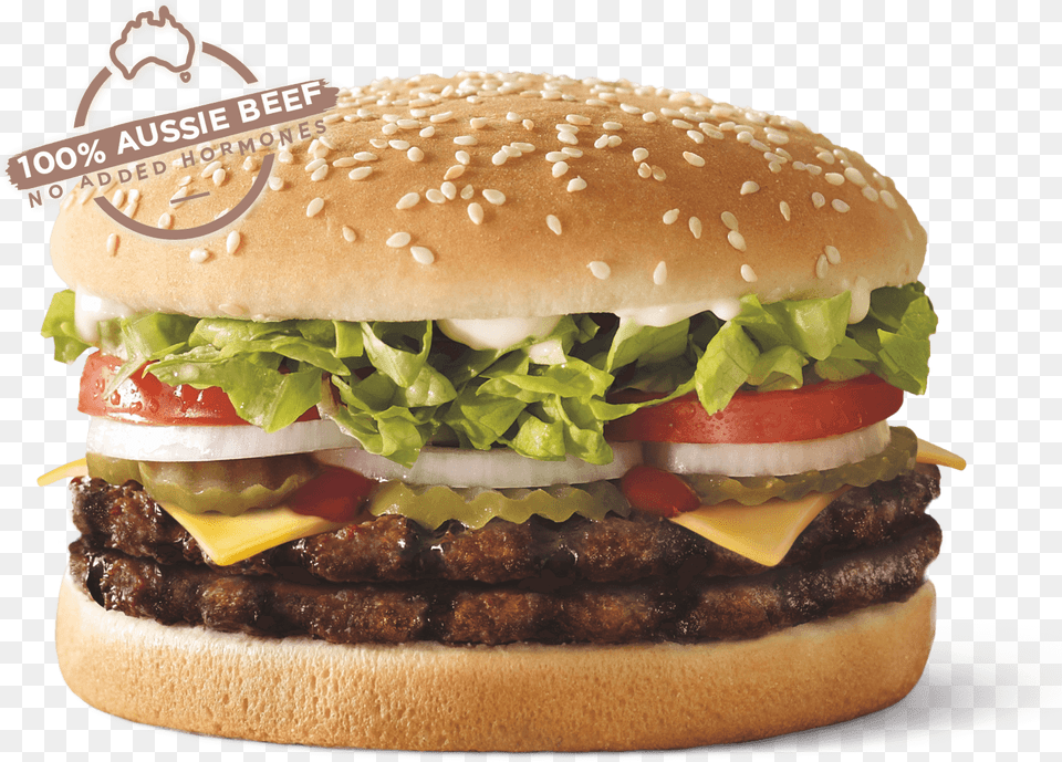 Hungry Jacks Double Whopper With Cheese, Burger, Food Free Png