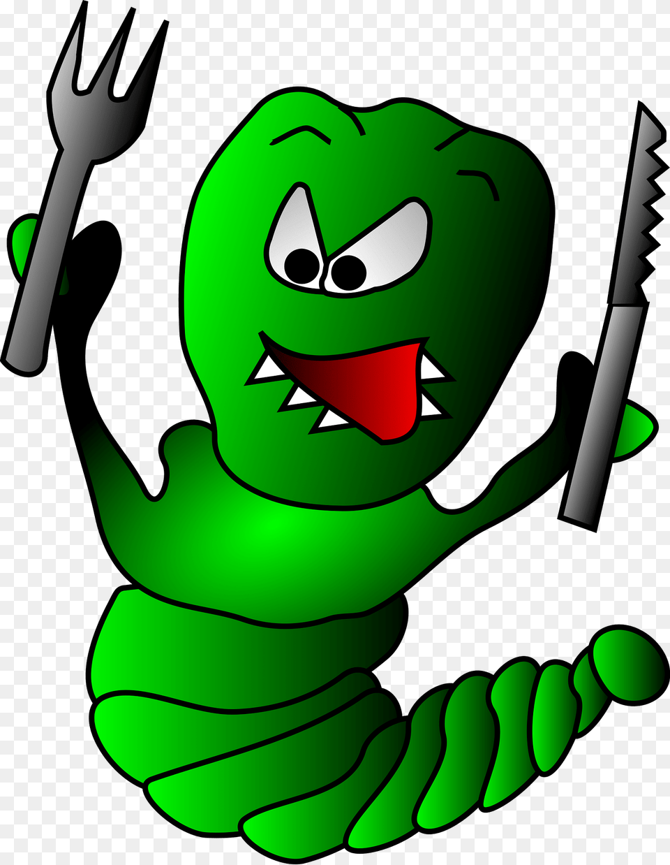 Hungry Worm Clipart, Cutlery, Fork, Green, Dynamite Png