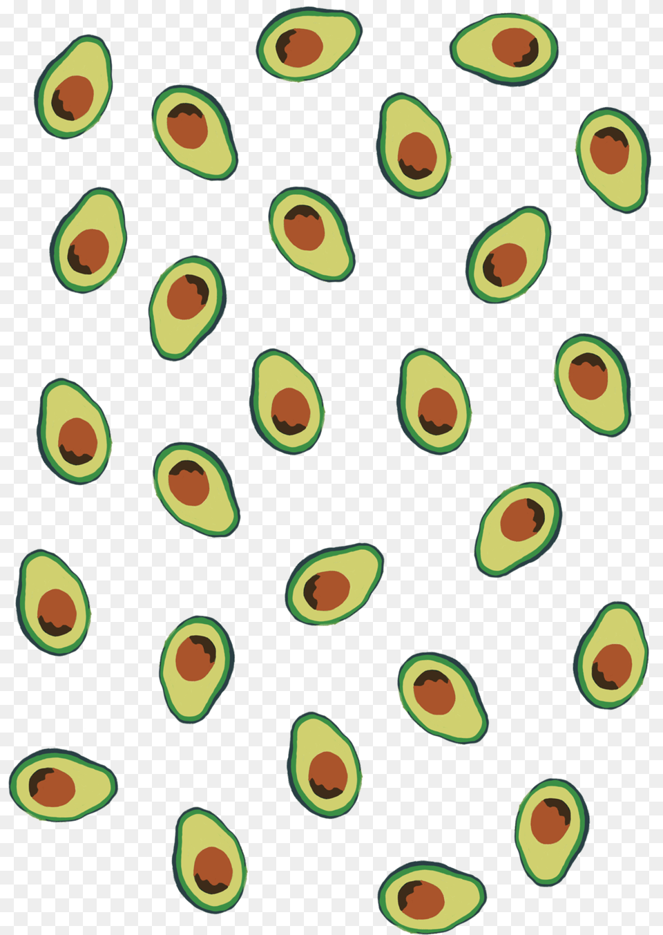 Hungry Zipper Avocado Transparent Pattern, Food, Fruit, Plant, Produce Free Png