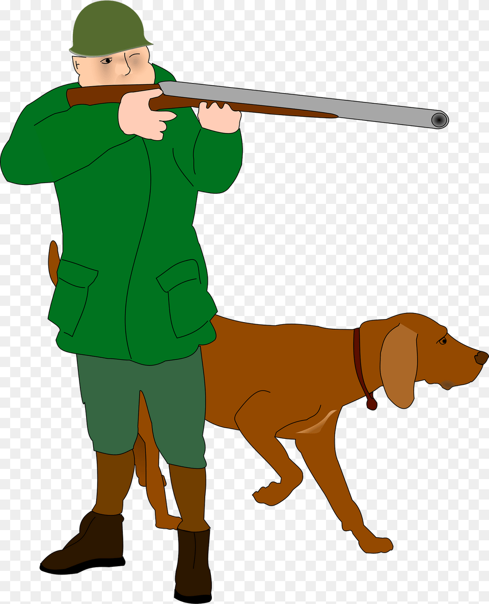 Hunter And Dog Clipart, Hunting, Person, Head, Face Free Png Download
