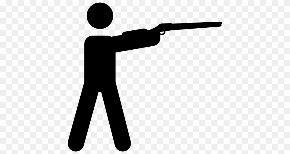 Hunter Armed Hunting Silhouette Weapons Arms Weapon Arm, Gray Png Image