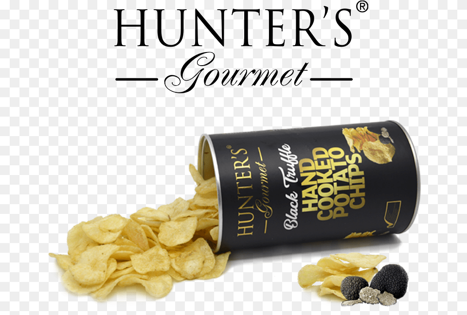 Hunter Foods Black Truffle Hand Cooked Potato Chips Potato Chip, Food, Snack, Can, Tin Free Png Download