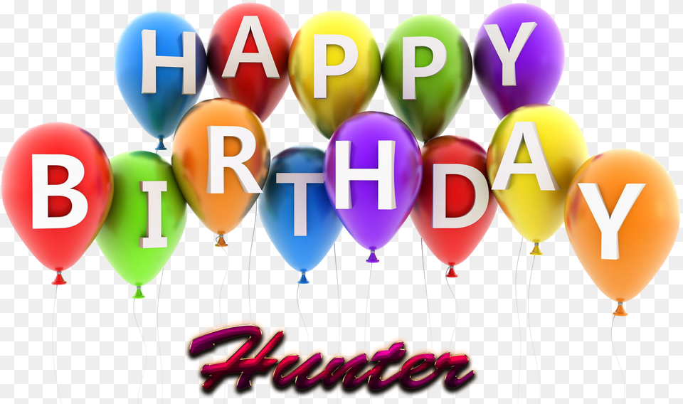 Hunter Happy Birthday Balloons Name Happy Birthday Avleen Cake, Balloon, People, Person Png Image