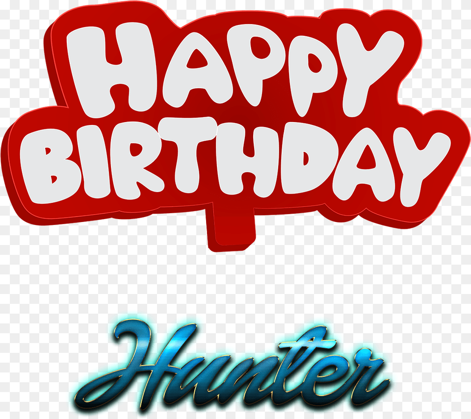 Hunter Happy Birthday Name Logo Happy Birthday Isaac, Text, Dynamite, Weapon Free Png