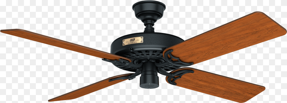 Hunter Original Ceiling Fan, Appliance, Ceiling Fan, Device, Electrical Device Free Transparent Png