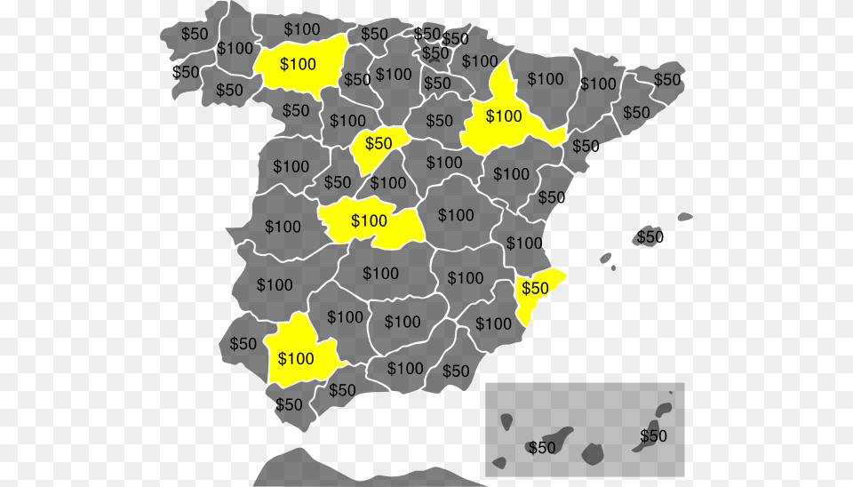 Hunter Partnership In Spain Svg Clip Arts Gray Map Of Spain, Atlas, Chart, Diagram, Plot Png Image