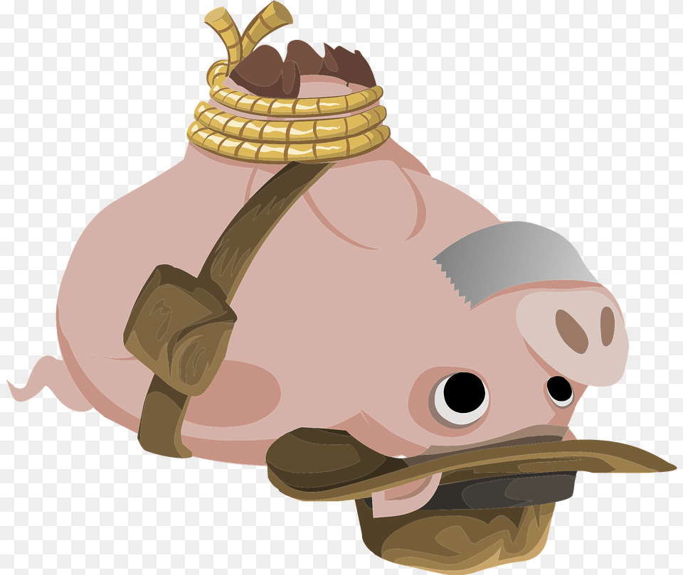 Hunter Pig With Feet Tied Together And Tape On Its Mouth Clipart, Animal, Mammal, Fish, Sea Life Free Png Download