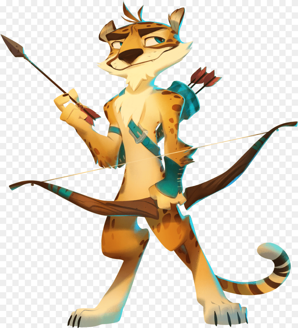 Hunter The Cheetah Spyro Reignited Trilogy Concept Art, Weapon, Bow, Sport, Archery Png Image