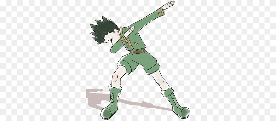 Hunter X Dabbing Anime Speed Lines, Book, Comics, Publication, Person Free Transparent Png